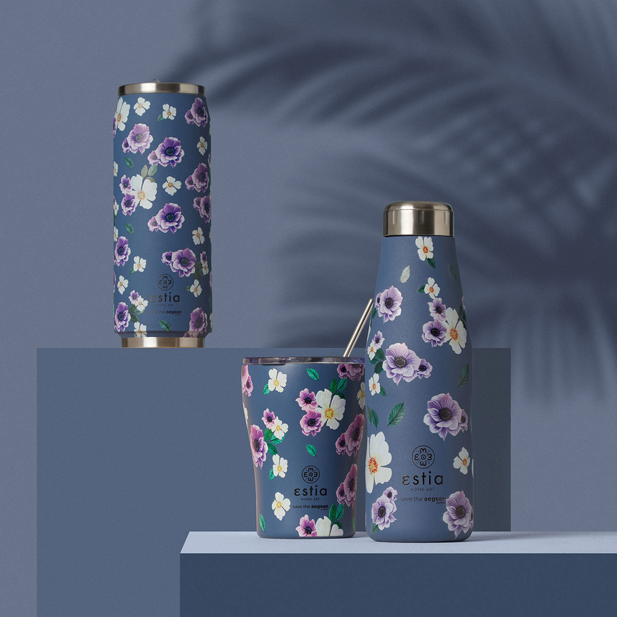 Estia Travel Cup 500ml Garden Blue