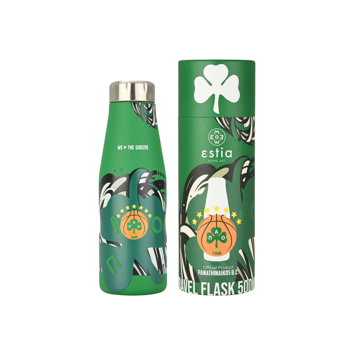 Estia Travel Flask 500ml Panathinaikos BC Edition We The Greens
