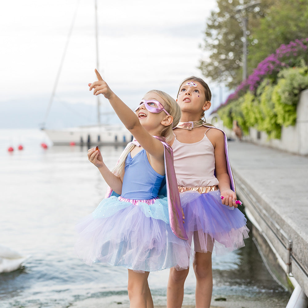 Great Pretenders 3-6 ετών Στολή Σούπερ ηρωίδα με ροζ κάπα, τουτού και μάσκα