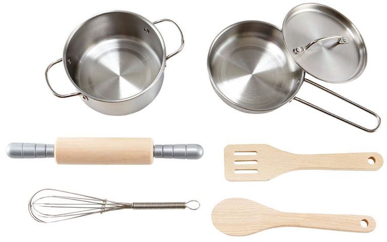 Hape Chef's Cooking Set - Σετ Κατσαρόλες Και Αξεσουάρ Μαγειρέματος - 7 Τεμ.
