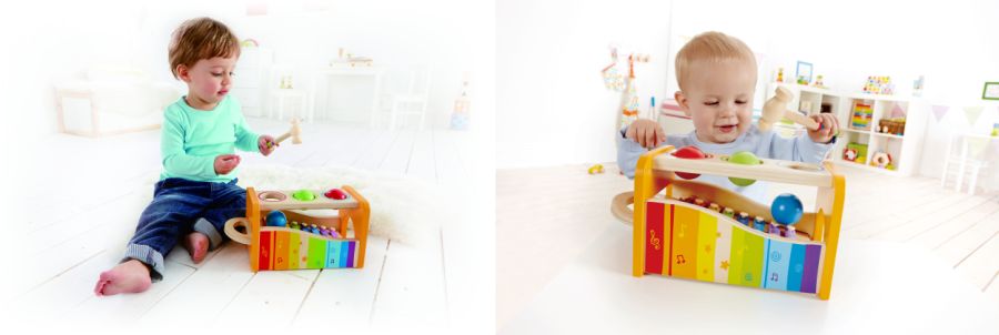 Hape Pound and Tap Bench - Διαδραστικός Πάγκος Με Σφυράκι, Μπάλλες & Ξυλόφωνο