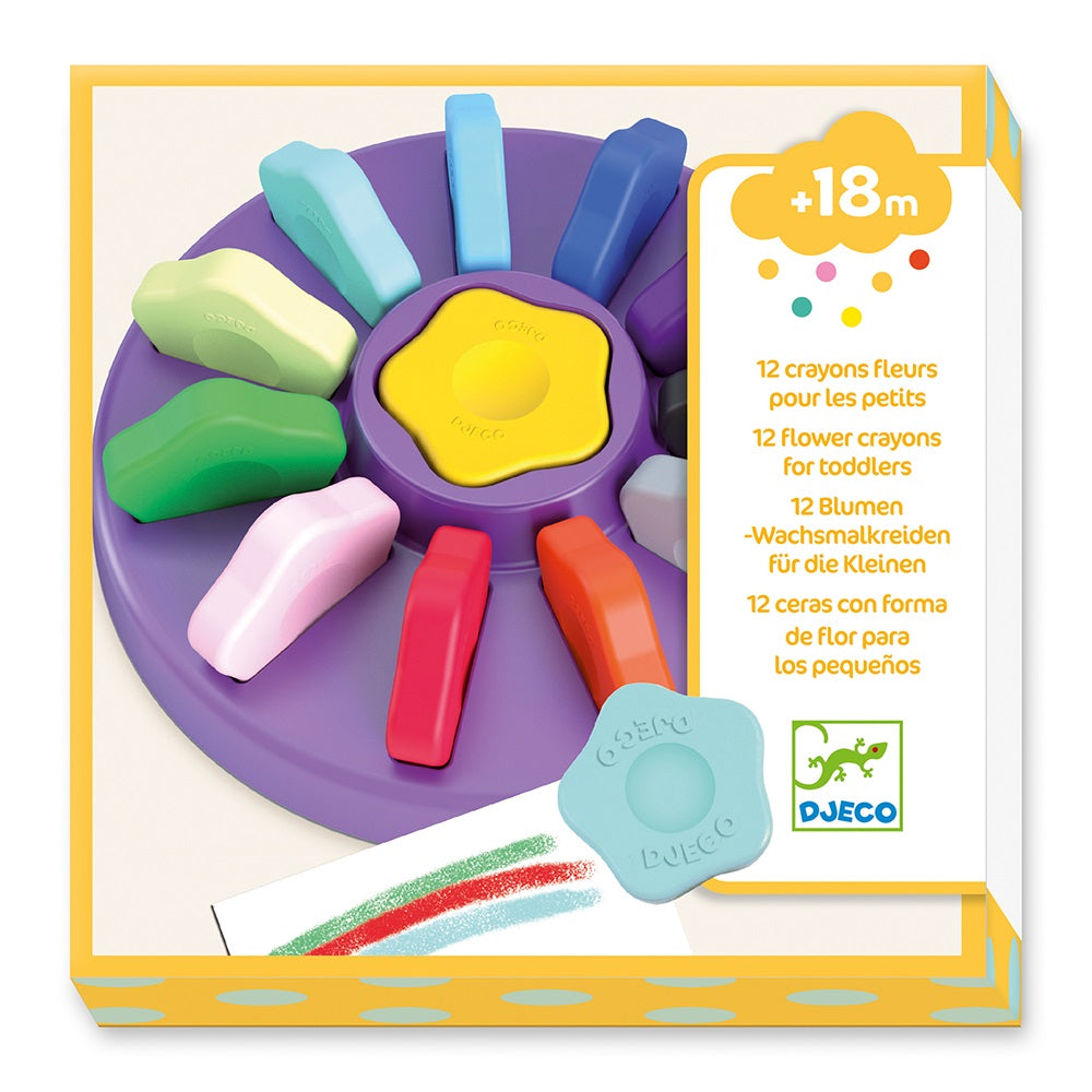Djeco 12 Crayons for small children +18 months
