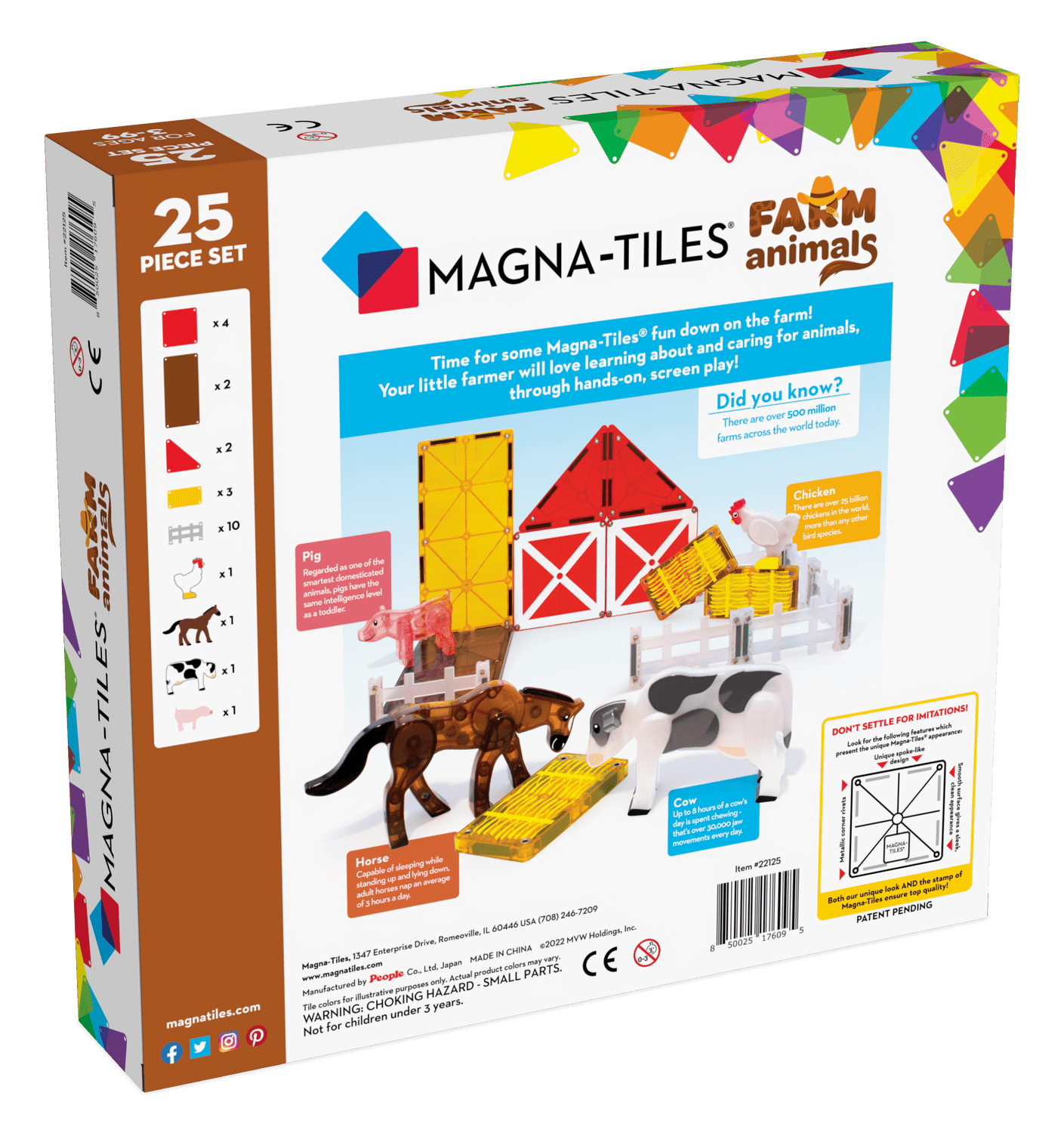 Magna-Tiles Μαγνητικό Παιχνίδι 25 κομματιών Farm