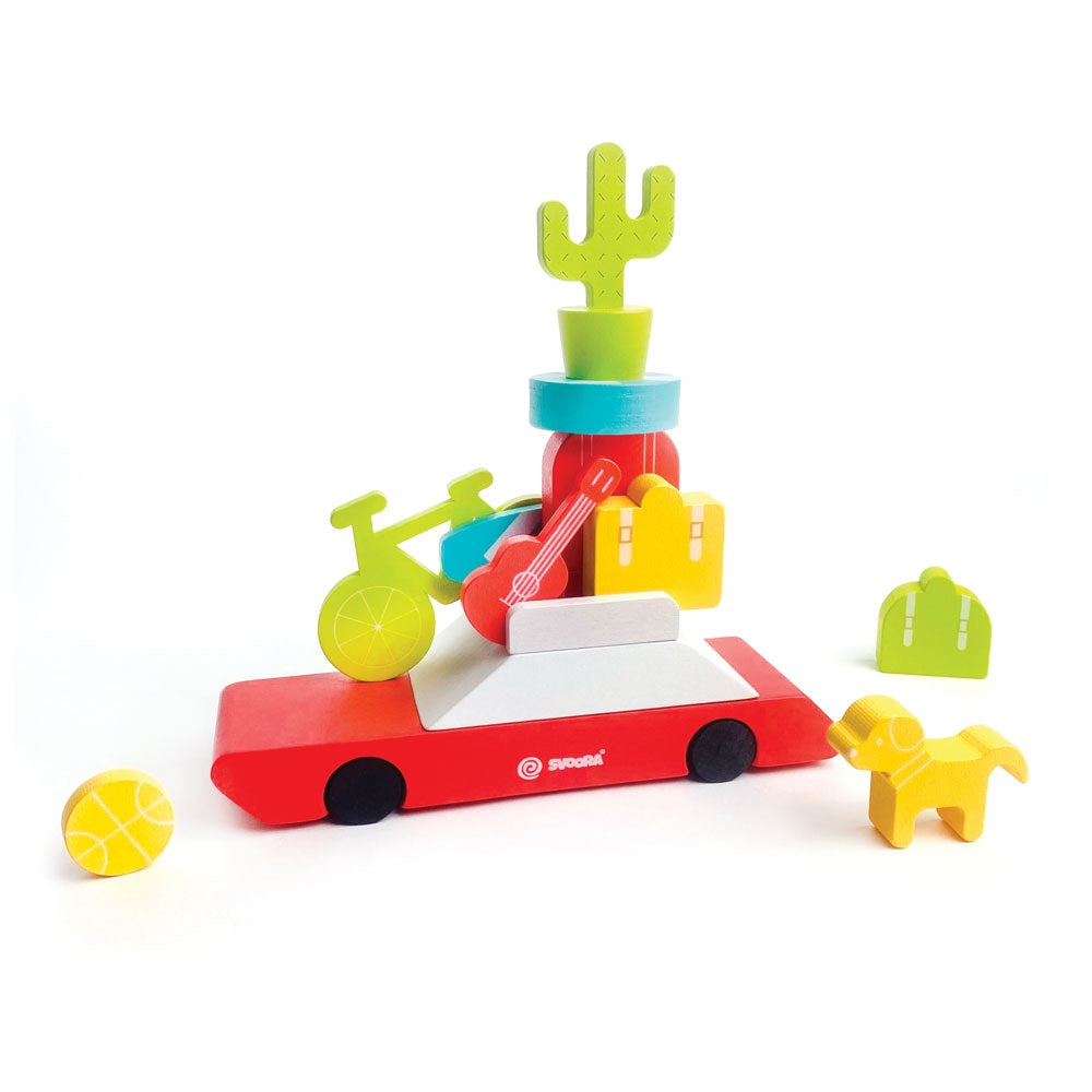 Svoora Wooden Balance Board Game 'Holiday Carriage'