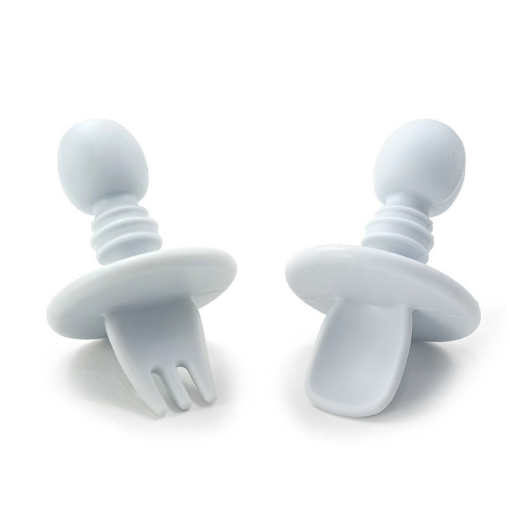 Kουτάλι/πιρούνι σιλικόνης μικρό – Απαλό Γαλάζιο