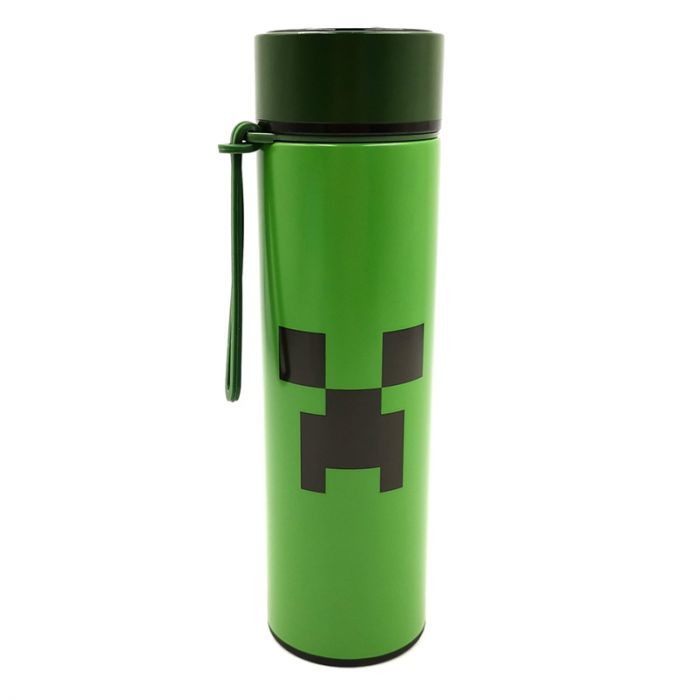 Puckator Minecraft Creeper thermos with electronic thermometer 450ml