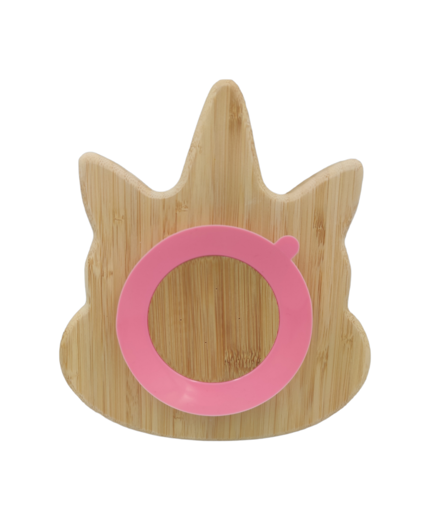 Πιάτο Φαγητού Bamboo με βεντούζα με κουτάλι/πιρούνι – Μονόκερος Ροζ