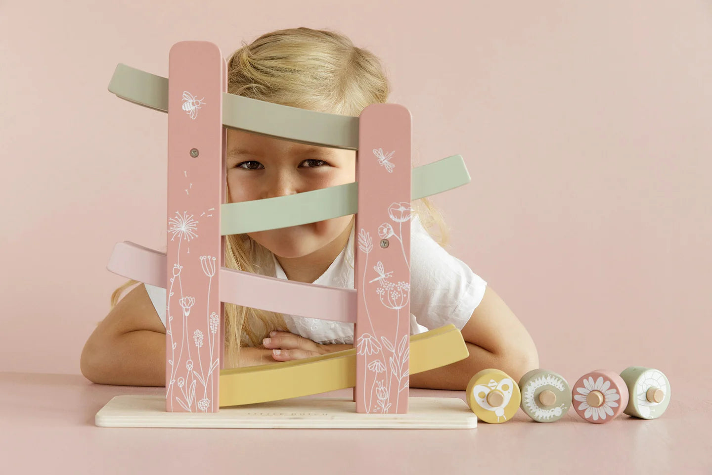 Little Dutch Wooden Flower Car Race Track