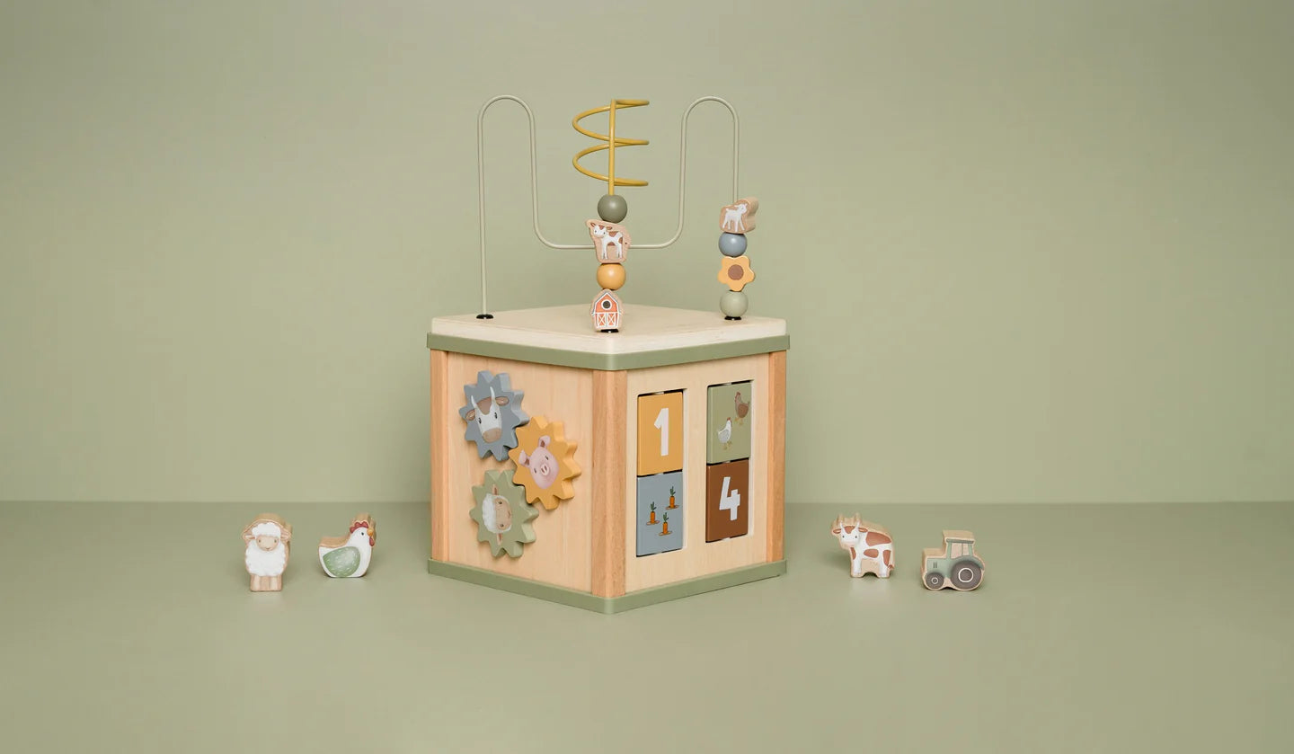 Little Dutch Little Farm FSC certified wooden activity cube