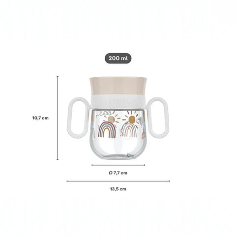 Little Dutch Εκπαιδευτικό ποτηράκι περιμετρικό με χειρολαβές Mio 200 ml - Fairy Garden