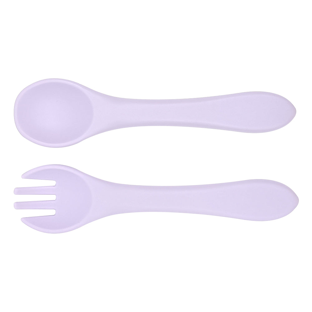 Κουτάλι/Πιρούνι σιλικόνης – Λιλά