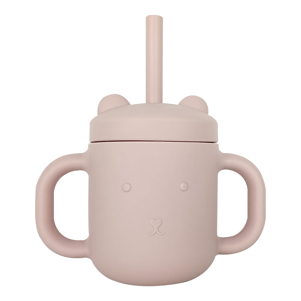 Ποτηράκι σιλικόνης 120ml – Αρκούδος Απαλό Ροζ