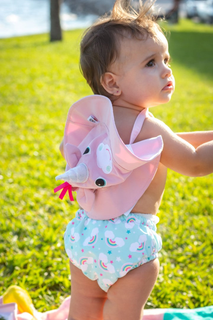Zoocchini UPF50+ Unicorn Swimwear and Hat Set
