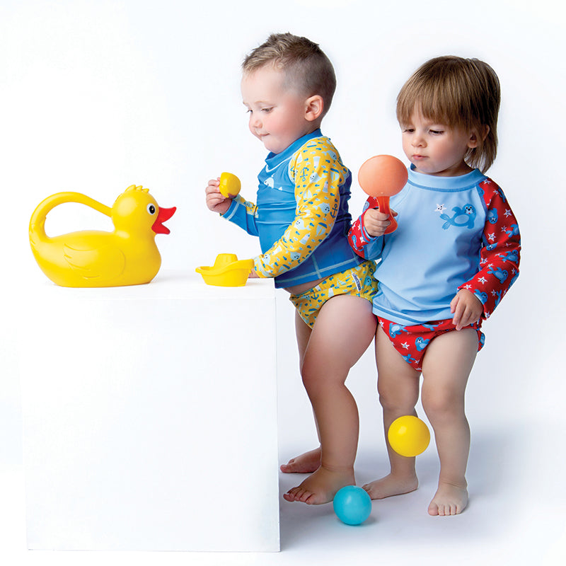 Zoocchini Σετ UV Μαγιώ Καπέλο αντηλιακό μπλουζάκι Sunny the Seal UPF50+