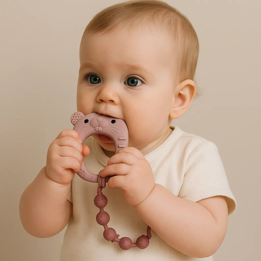 Κλιπ με μασητικό – Ποντικάκι Ροζ