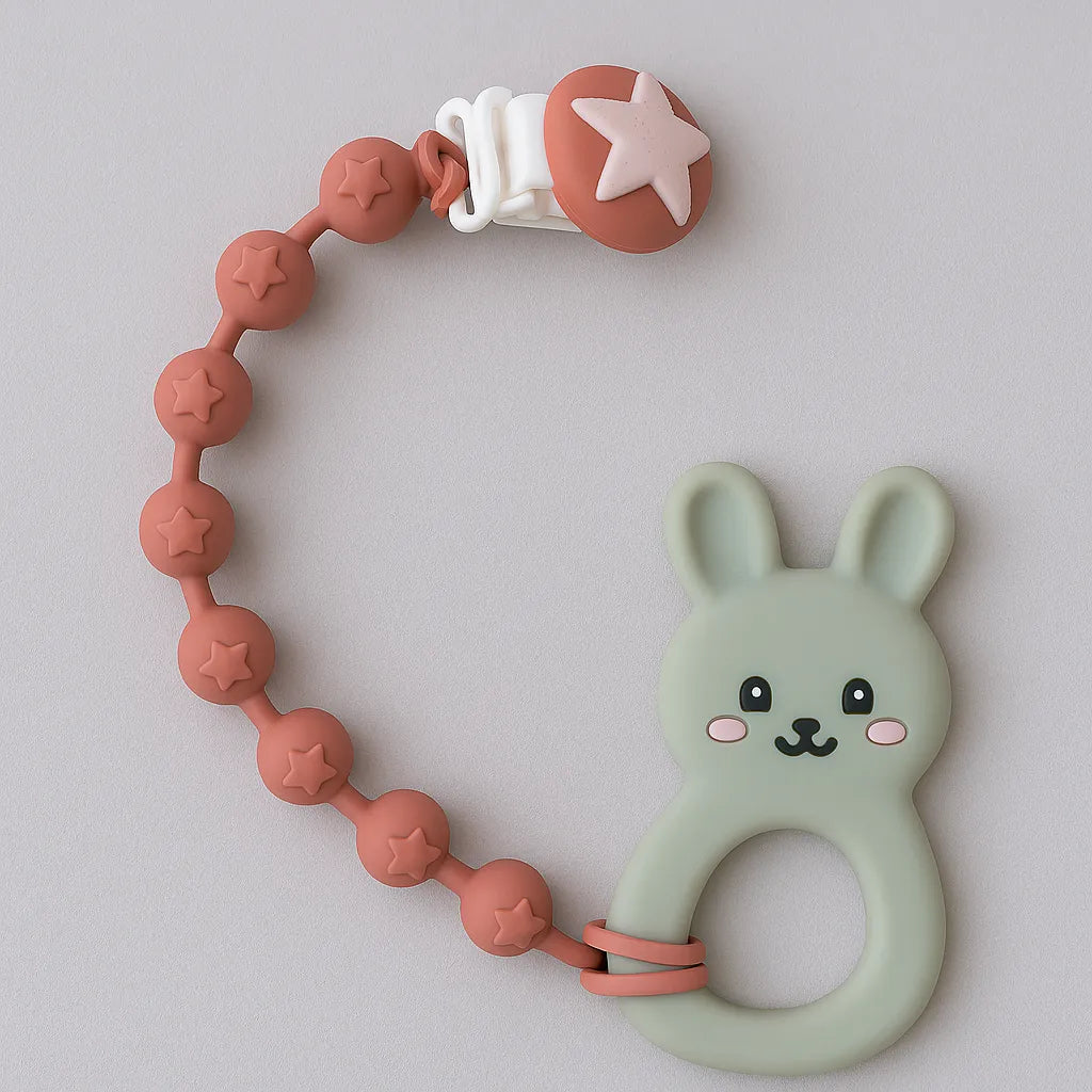 Κλιπ με μασητικό – Λαγουδάκι Γκρι