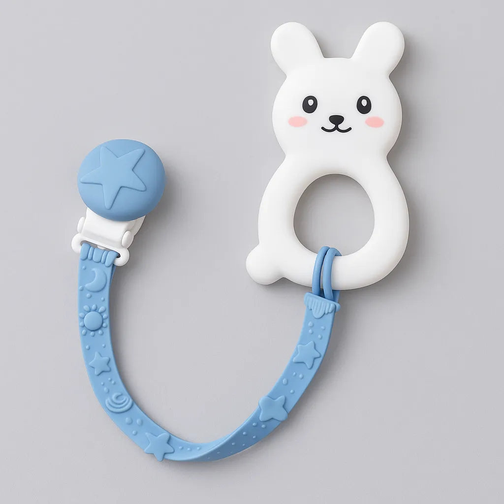 Κλιπ με μασητικό – Λαγουδάκι Λευκό