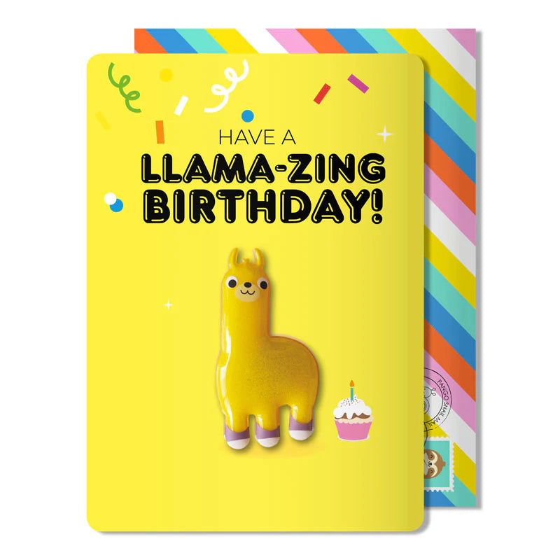 Pango-Llama-zing Birthday Greeting Card with magnet and envelope