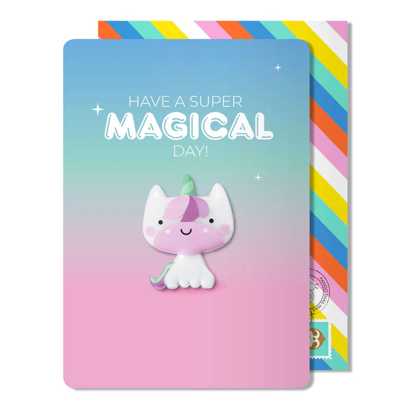 Pango Have a super magical day Unicorn Greeting Card with magnet and envelope