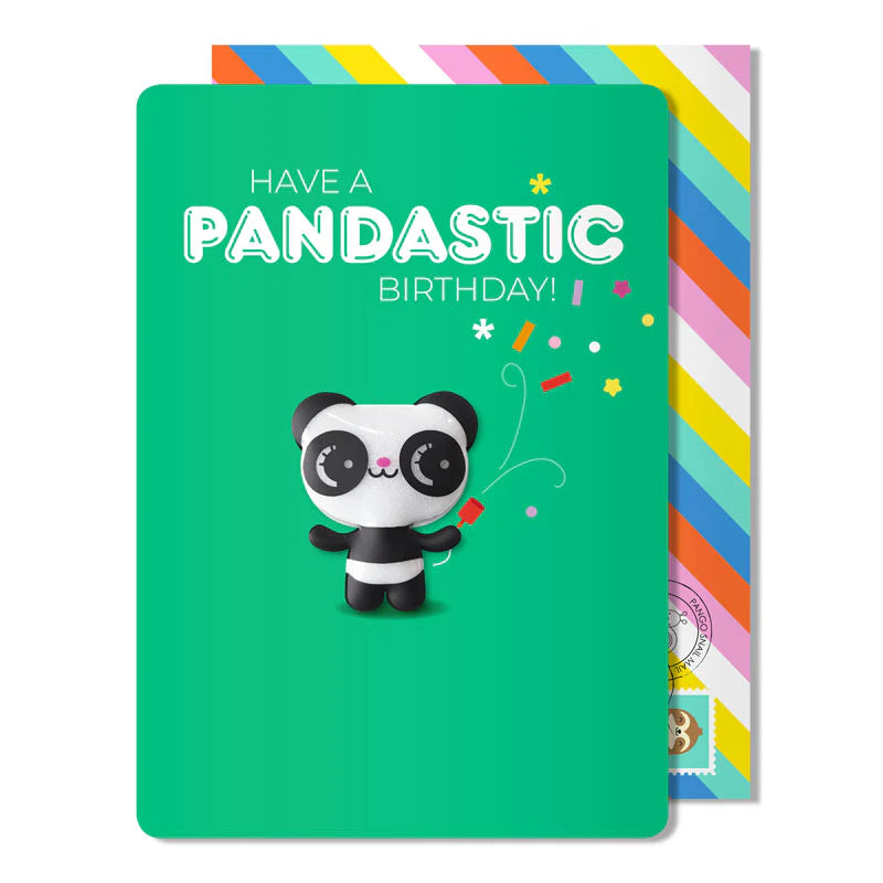 Pango - Happy birthday Panda Greeting Card with magnet and envelope