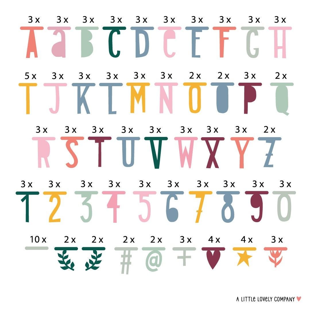 A Little Lovely Company Διακοσμητικά Σημαιάκια / Γράμματα Boho Chic