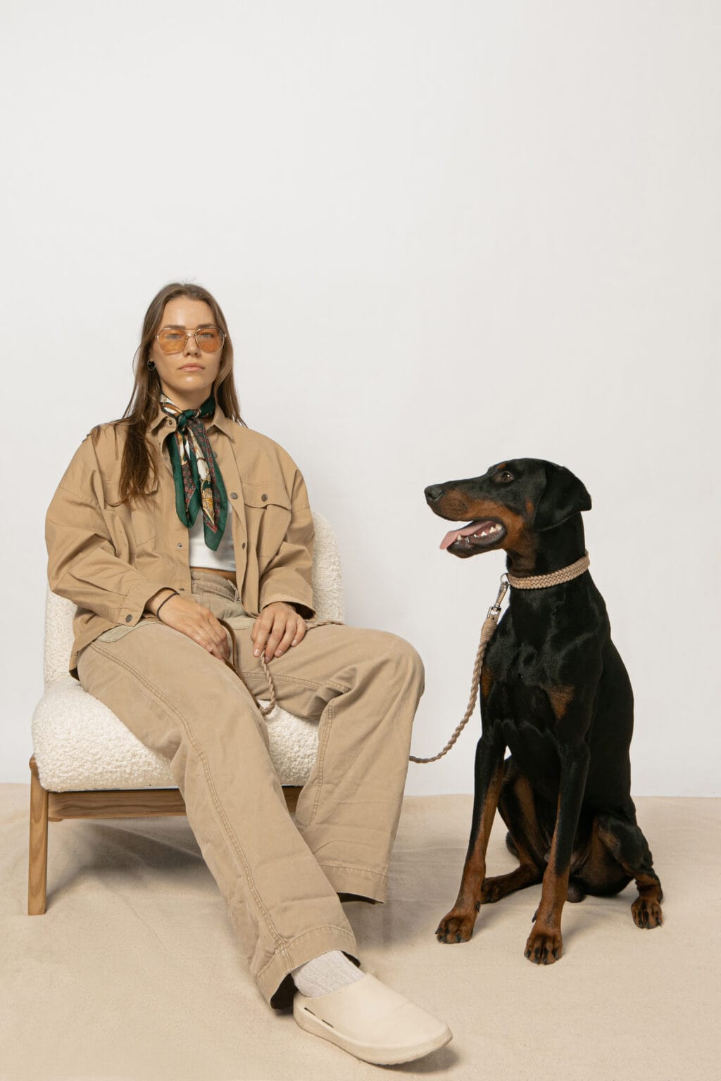 Unicord Περιλαίμιο Σκύλου Knitted Braid Desert