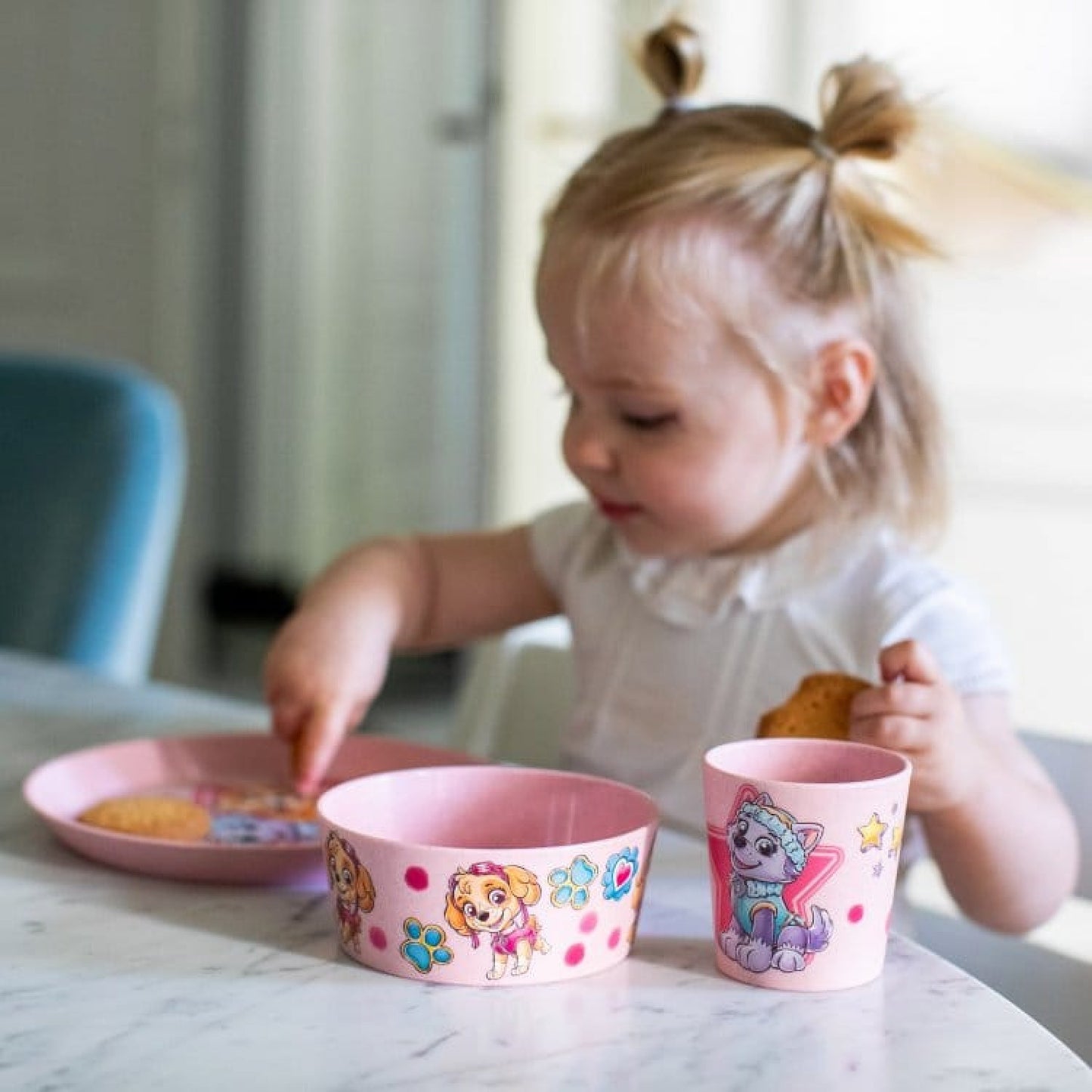 Koziol Children's Connect Lunch Set from Organic Material Paw Patrol Pink