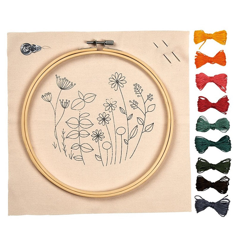 Moses. Leaf & Blossom DIY Embroidery Hoop Set