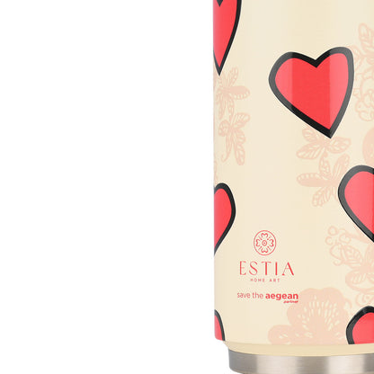 Estia Travel Cup 500ml Peach -Tender Lace