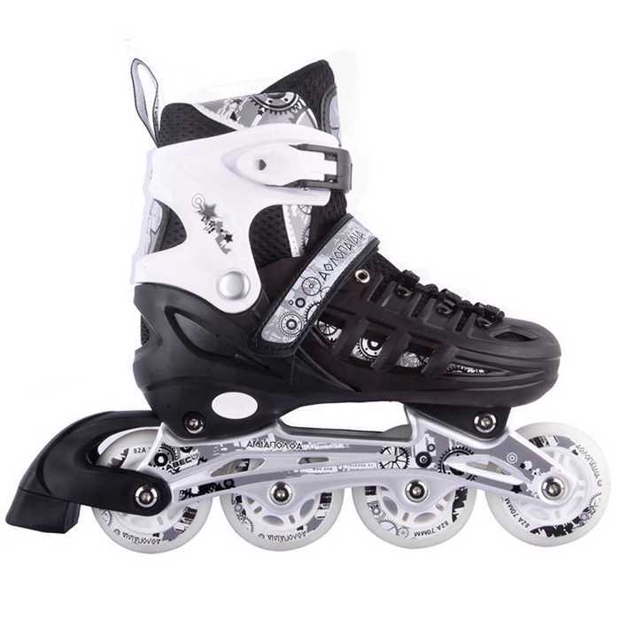 Αθλοπαιδιά Αυξομειούμενα Πατίνια/Roller Skates 2 σε 1 - Μαύρο