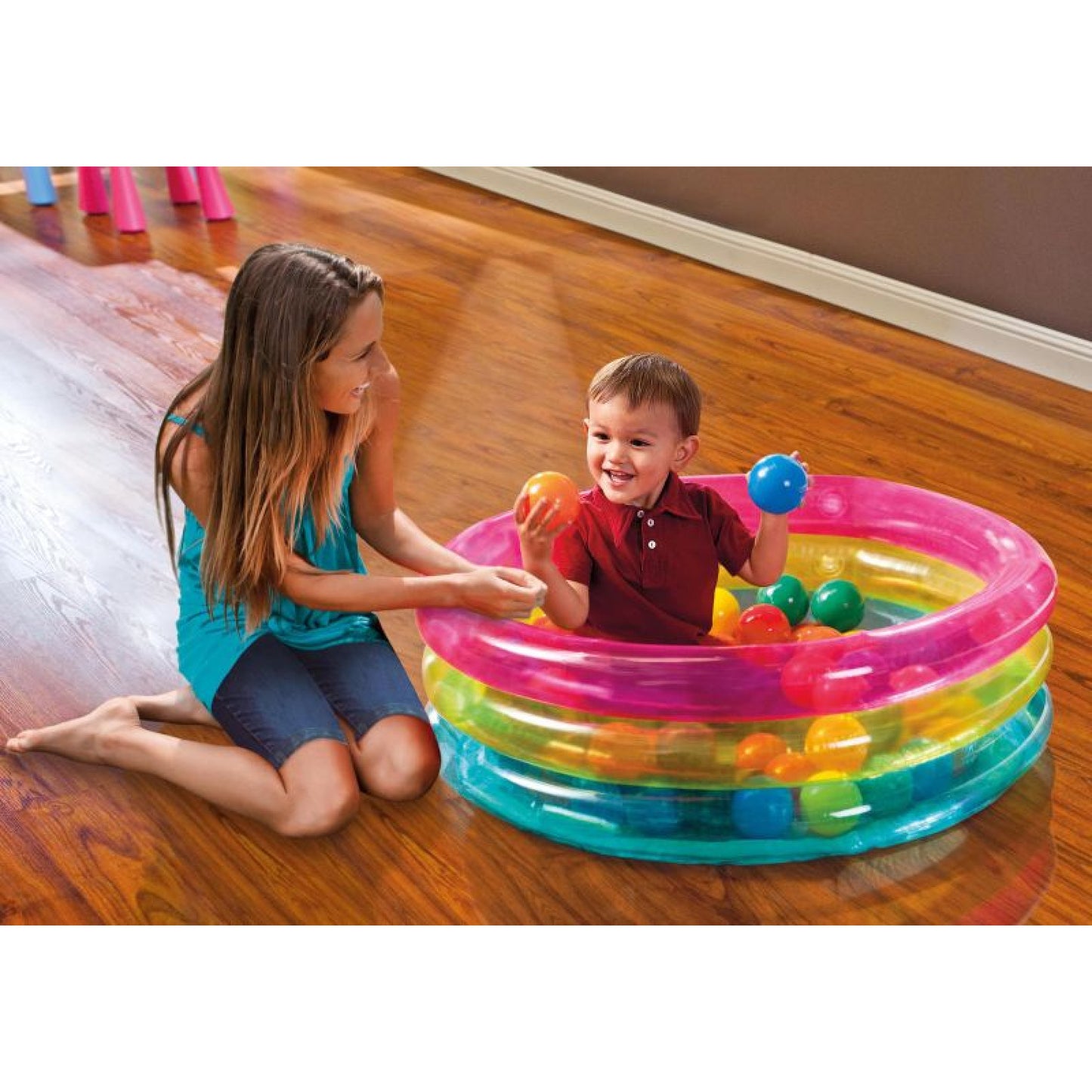 Intex 3-ring Baby Ball Inflatable Children's Pool 86x86x25cm