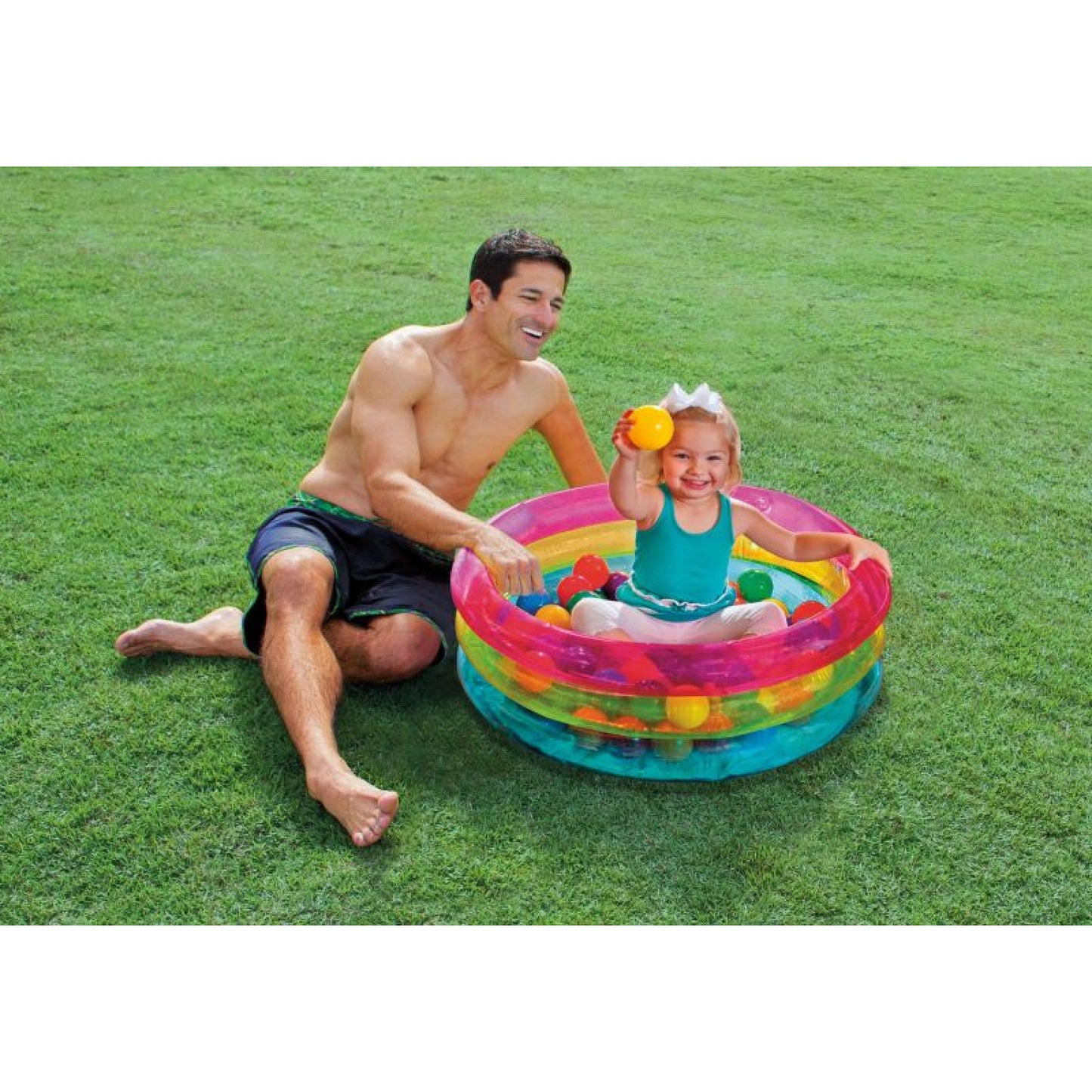 Intex 3-ring Baby Ball Inflatable Children's Pool 86x86x25cm