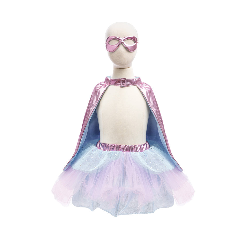 Great Pretenders 3-6 ετών Στολή Σούπερ ηρωίδα με ροζ κάπα, τουτού και μάσκα