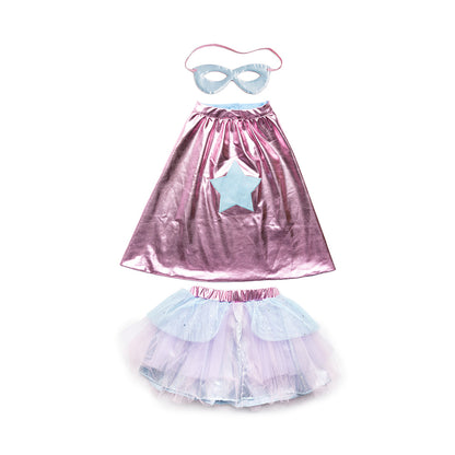 Great Pretenders 3-6 ετών Στολή Σούπερ ηρωίδα με ροζ κάπα, τουτού και μάσκα