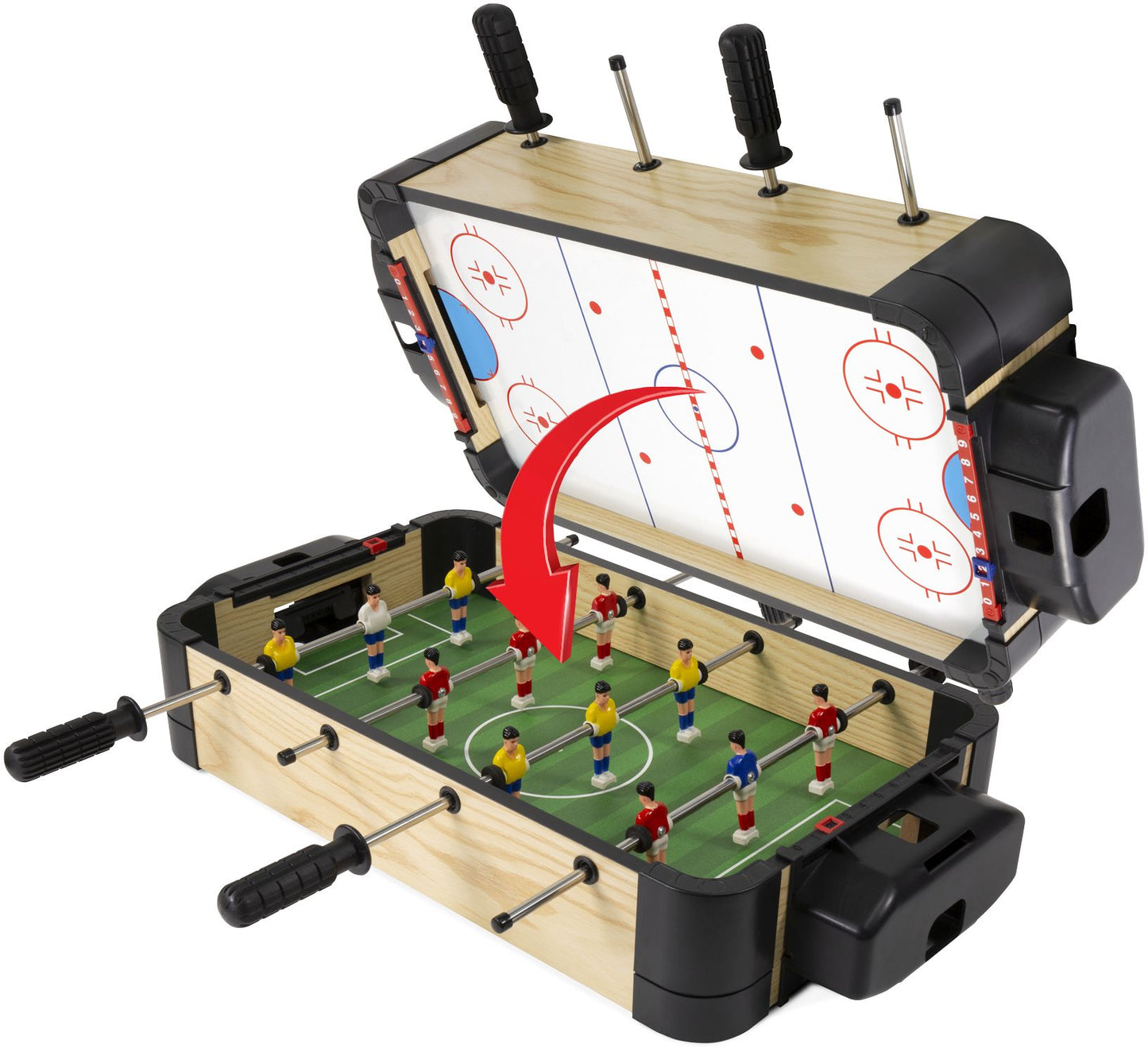 MAM Ξύλινο Ποδοσφαιράκι & Air Hockey Tabletop 2 In 1