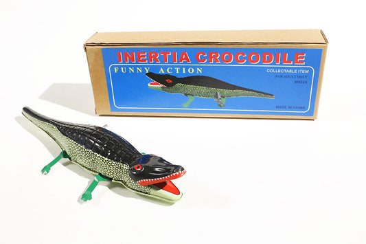 Tin toy crocodile-winding