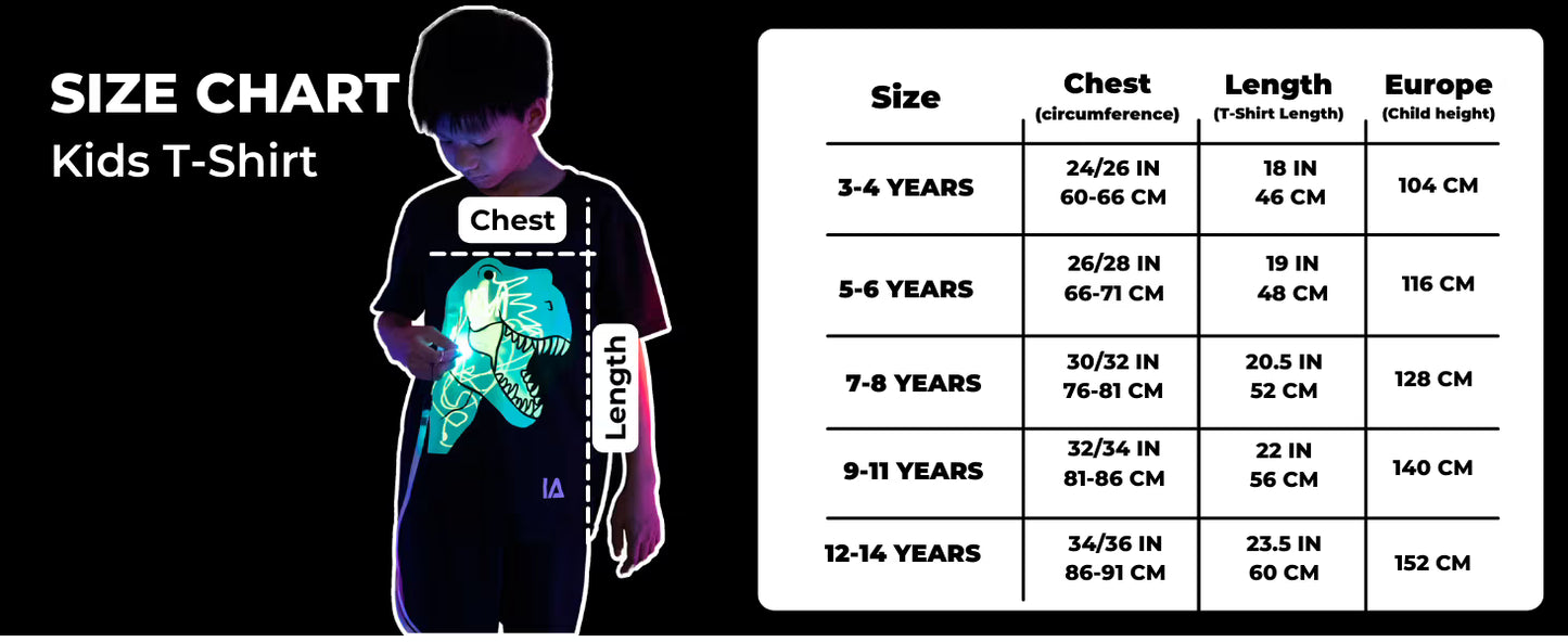 Παιδική Μπλούζα T-Shirt Glow in the Dark -Love Heart