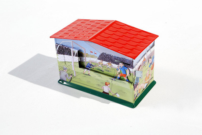 Tin toy piggy bank "Football Bank"