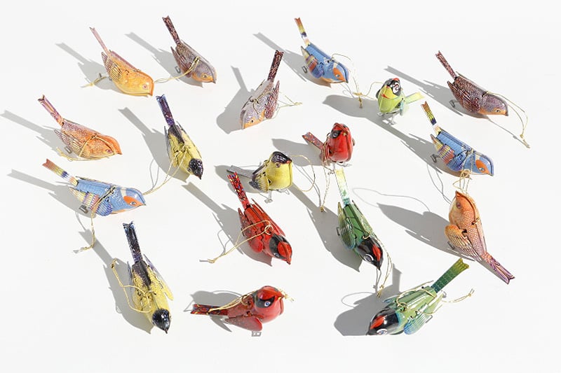 Tin decorative birds