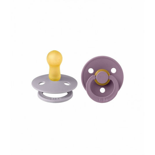 Bibs Pacifiers Color 2 pcs. Latex No2 Fossil Grey/Mauve