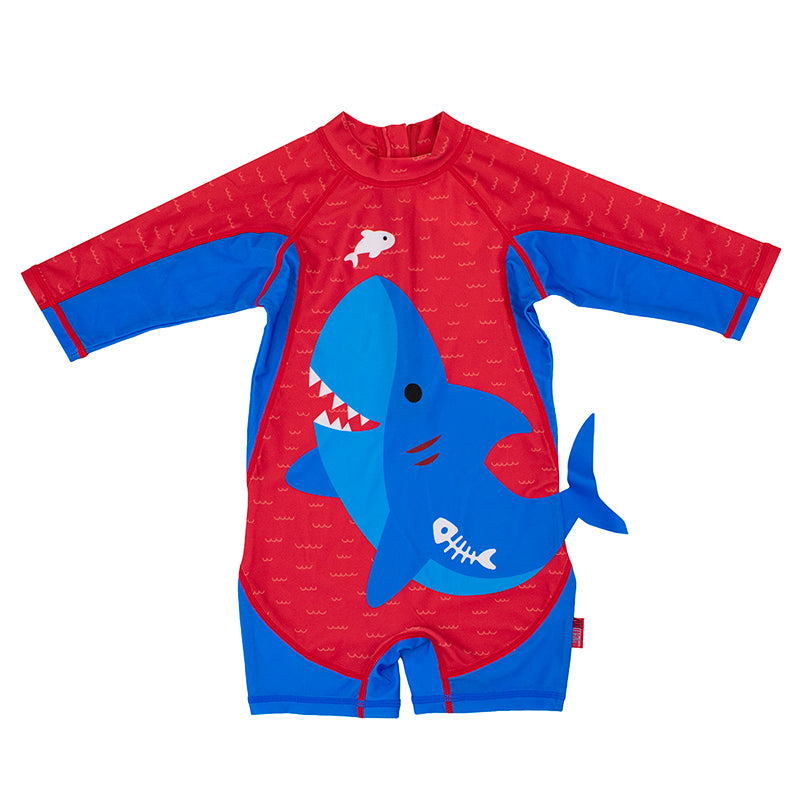 Zoocchini Surf Suit UPF50 Blue Shark sunsuit