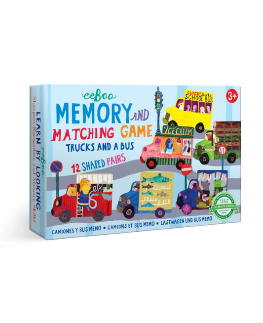 eeboo Memory Game, Trucks and a Bus