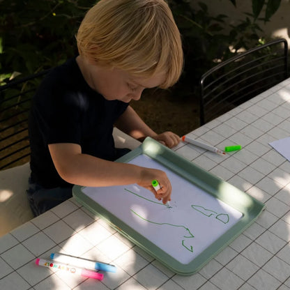 KIDYWOLF: Tablet ζωγραφικής με φως, 2 όψεων με οθόνη LΕD & μαυροπίνακα- Επαναφορτιζόμενο