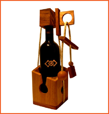 Wooden logic puzzle LOCK FOR WINE