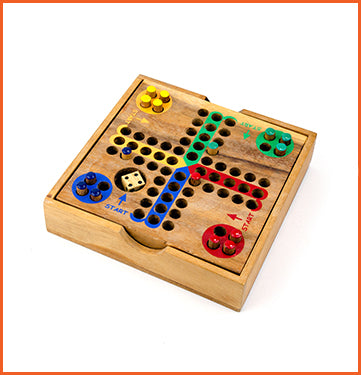 Puzzle of luck and fun wooden LUDO (GRINIARIS)