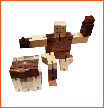 Design puzzle wooden ROBOT (ROBOT CUBE)