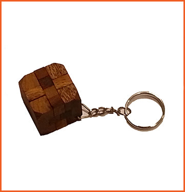 Puzzle construction wooden keychain DEMON KEY 