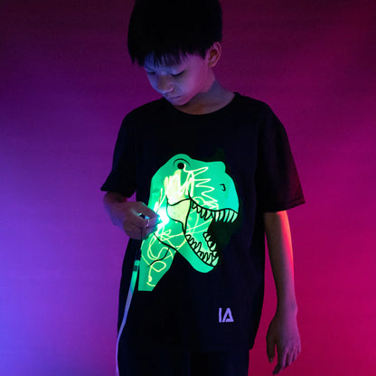 Παιδική Μπλούζα T-Shirt Glow in the Dark T-Rex