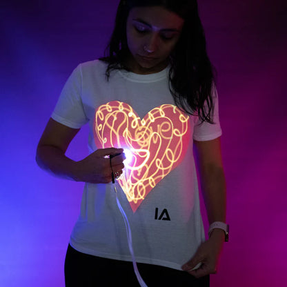 Παιδική Μπλούζα T-Shirt Glow in the Dark -Love Heart