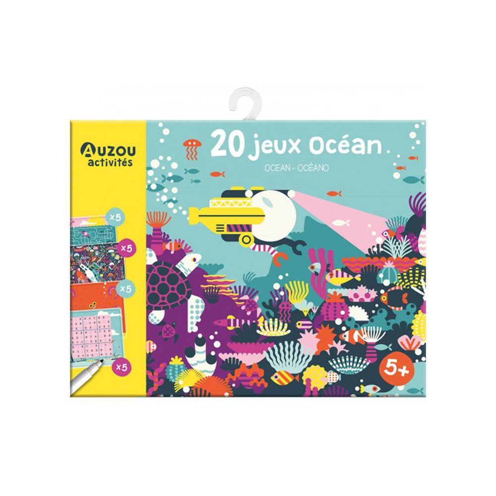 Auzou Board Game My Games Pouch - 20 Games - Ocean